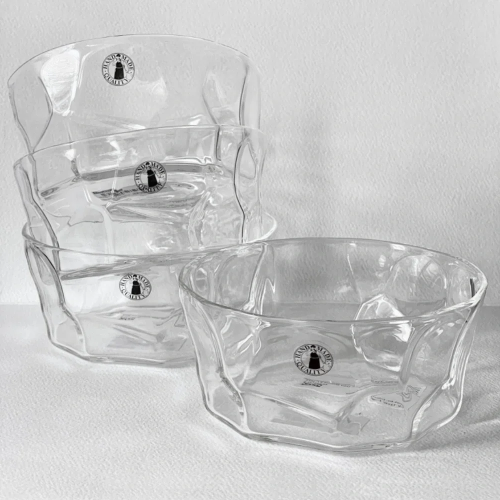 Set of 4 - IKEA x Marimekko BASTUA Bowl 5” Borosilicate Glass 105.426.29